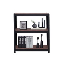 홈던트 거실 서재형 인테리어 TV 철제 책장 - 베이직W800 E타입 기본형, 화이트프레임/라이트우드상판