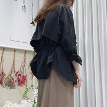 세인트이브 베이직 루즈핏 스트링 야상 바람막이 점퍼 2755