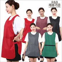 레뷰가운 방수앞치마 미용실 코롱 네일 애견 간호 요양 WLB01 앞치마, WLB01_검정M