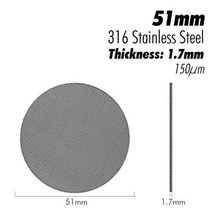 51/53.5/58.5MM 포터필터 퍽 스크린 필터 플레이트 커피 머신 핸들 316 스테인레스 스틸 150um 메쉬 샤워, 51mm 1.7mm