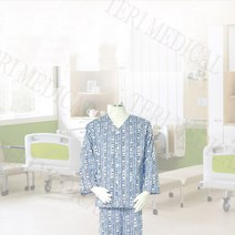 환자복 병원복 상의 하의 세트, 중-95∼100(77∼88)