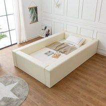 미코퍼니처 단독형 카밀라 저상형 침대, Q_아이보리, 둥지형, 독립볼라텍스매트