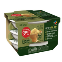 햇반 현미밥 130gx3입, 4개