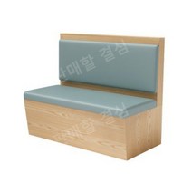 붙박이의자 카페 업소용쇼파 식당 업소용 등받이 노래방, 하늘색 소파 1.2m, 1개