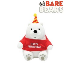 맥스토어 위베어베어스 생일 싯팅 인형 25cm 그리즐리 아이스베어 판다, 아이스베어 싯팅생일 가방고리