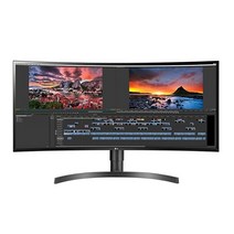 LG 울트라 와이드 34 인치 21:9 커브 모니터 블랙 WQHD 3440 x 1440 IPS 디스플레이 USB C 타입 3면 무테 디자인 높이 각도 조절 가능 (34WN80C-B, Power Delivery 60W