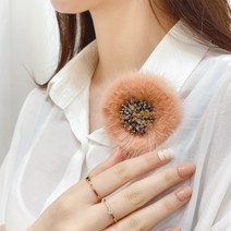 노이드비 리얼밍크브로치 밍크장식핀 11종