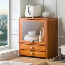 엔틱그릇장 그릇장식장 원목 그릇장 찬장 2단 서랍, 3. 더블서랍42