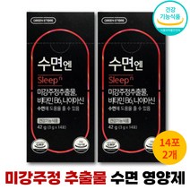 수면엔 미강주정추출물 수면영양제 분말 감마오리자놀 숙면 보조제 14포 2개