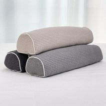 카타리나 줄 누비 반 원형 원통 편백나무칩베개 경추베개 45x11x9, 다크 그레이