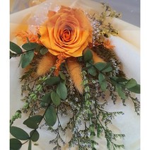 프리저브드 풍선볼 소 지름 10cm 높이 약 20cm 용산꽃집 로즈플로라, 옐로우장미