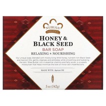 Nubian Heritage (누비안 헤리티지) 꿀 블랙 씨드 비누 바 5 oz(142 g)