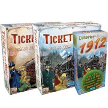 보드게임 ticket to ride 영문 알파벳타입 티켓 투 라이드 유럽 미국 1912, 유럽 ​​  미국 버전   1912