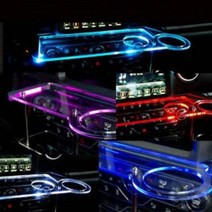 ArtX 코나 SX2 2세대 USB 5V LED 2단 차량용 무중력테이블 컵홀더 식탁 자동차 선반 핸드폰 거치대 수납용품, 추가안함, 화이트LED, 미니-사각 타입