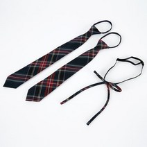 지앤제이 레드그린체크시리즈(리본 남여넥타이) 넥타