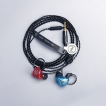 가수인이어 tfz t1s 다이나믹 모니터 휴대폰 범용 이어폰, 빨간색과 파란색