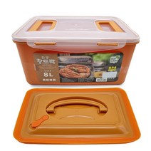 황토락 김치통 6호 중 8L 누름판포함 절임 밀폐용기, 단품