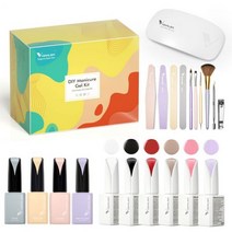 Venalisa 네일 젤 폴리시 세트 DIY 매니큐어 도구 펜 브러시 반영구 프라이머 베이스 노와이프 탑 코트 UV 바니시, [01] 60127P1 kit, 01 60127P1 kit