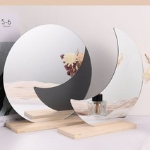 아크릴 안전 인테리어 미러 노프레임 거울 모양 디자인 아크릴 노프레임 미러 웨이브 인테리어 거울, A. 초승달