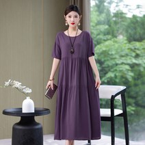 2023 NEW 여름 원피스 40대 롱원피스 30대 빅사이즈원피스 루즈핏 꽃무늬원피스 5XL