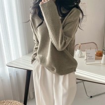 모노치코 올리 브이넥 루즈핏 니트 6color