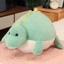 귀여운 통통 둥굴둥굴 복어 라운드 롤 피규어 봉제 인형 어린이 수면 베개 악어 생일 선물, 녹색 공룡, 80cm