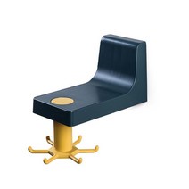 농기구 로터리 삽벽걸이 형 후크 펀치 없는 선반 스푼 삽 욕실 수납, 05 yellow