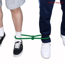 기쁜우리게임창고 2인3각로프형 체육대회 명랑운동회 게임 용품 도구, 초록
