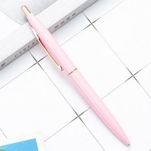신학기 문구 세트 Luxury Press Ballpoint Pen Colorful Refill Rollerball Advertising Student Stationery Set O, [04] pink