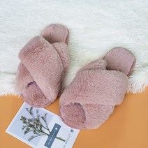 어그 털 슬리퍼 패딩 방한화 슈즈 실내화 모피 따뜻한 플랫 슬리퍼 여성용 BEVERGREEN-인조 가정용