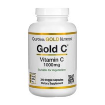 캘리포니아 골드 뉴트리션 CGN Gold C USP 등급 비타민C 아스코르브산 1000mg 베지 캡슐 60정 240정 비건 채식, 1통