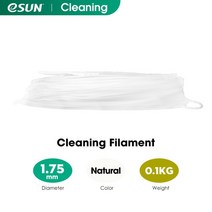 3D프린터 레진 필라멘트ESUN 클리닝 필라멘트 1.75mm 3D 프린터 용 100g 스풀 인쇄 액세서리, 02 자연