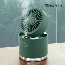 [CL]디월스 험피팬 D22 탁상용 미스트 선풍기 가습기 무드등 냉풍기 써큘레이터, 험피팬D22 그린