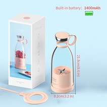 오렌지착즙기 쥬서기 착즙기추천 reup electric juicers mini 휴대용 juicer blenders liquidificador 스무디 블렌더 믹서 밀크 쉐이크, 핑크 1400mah