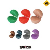 자바낚시 쯔리겐 간다마 칼라고무코팅 좁쌀봉돌, 2B