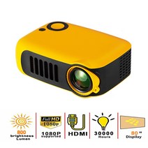 A2000 홈 시네마 다기능 LED 소형 프로젝터 휴대용 홈 미니 프로젝터, 오렌지