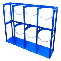 위험물보관소 가스통 거치대 산소통 보관함 질소통, 화이트 6구