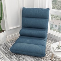 좌식의자 게으른 소파 다다미 쿠션 발코니 레저 의자 침실 작은 쿠션 게으른 의자 1인용 소파, 연청색의