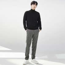 By파크랜드 엔디프 블랙 소프트 카라멜 롱터틀 니트 스웨터.GWL21421