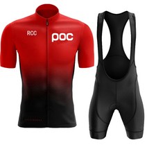 자전거의류남성 자전거의류세트남성 자전거바지 자전거져지 팀 RCC POC 스텝 사이클링 저지 20D 빕 세트 자전거 의류 남성용 싸이클 짧은 타이츠 퀼로트