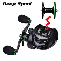 낚시대푸품 낚시릴 브레이크릴 릴노브 쏘가리릴 문어스피닝릴 베이트캐스팅 릴 슈퍼 라이트 캐스팅 릴 베이스용 표준 또는 깊거나 얕은 스풀 유형이 있는 부드러운 금속 낚시 릴, 깊은 스풀, 왼손