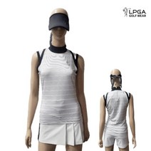 LPGA 골프 웨어 여자 반목 나시 티셔츠 202+586
