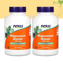 나우푸드 마그네슘 말레이트 1000mg 180정 2세트, 2개