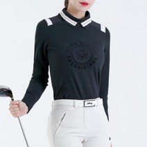 여성 겨울 골프웨어 모크넥 카라 티셔츠 가성비골프웨어 골프의류 긴팔티