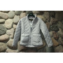 바버 자켓 코트Helm 퀼팅 Ice LQU1057GY11 New UK Size 10 U.S Size 6