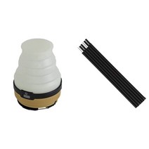 DOD(디오디) LED 솔러 팝업 랜턴 USB 충전(별매) 연속 점등 80시간 200 루멘 L1-427-TN 탄 칼라 & 텐트 터프 폴 2개 세트 170cm XP-01K[세트 구입]