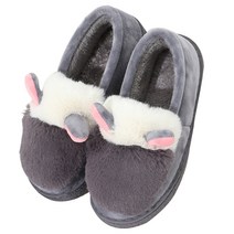 더자카 입체토끼귀 보온 털 실내화, Y241LHLP044