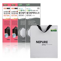 네퓨어 KF94/KF-AD 끈조절 마스크 대형/소형 선물세트, 17_KF94 블랙 35매+KF94 하운드그레이 35매