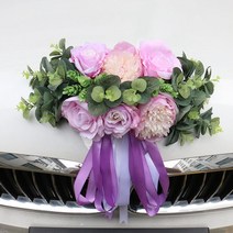 HMEOT 정의 만든 로맨틱 스타일 하트 모양의 웨딩 자동차 장식 꽃 결혼식 인공 실크, 15 I