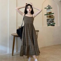 브라이덜샤워 원피스 빅사이즈 프랑스 스타일 격자 무늬 슬링 블레이저 투피스 세트 여성용 불규칙한 스타일 가을
